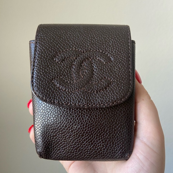 Chanel brown caviar cigarette case, authentic - Picture 2 of 10